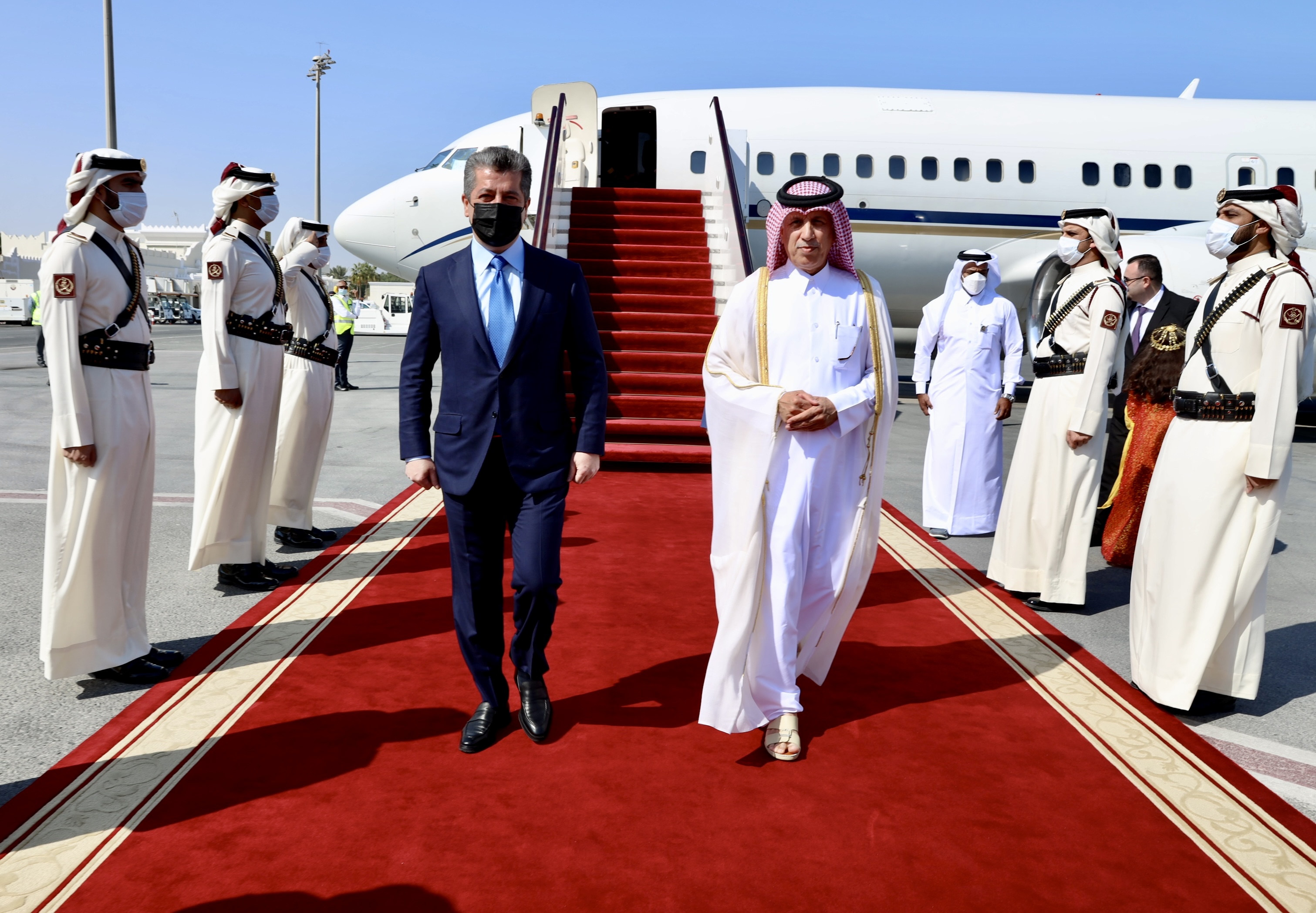  رئيس وزراء إقليم كوردستان العراق السيد مسرور بارزاني ، إلى الدوحة (قنا)