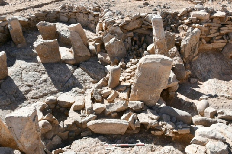  صورة موزعة لموقع اثري من العصر الحجري الحديث أعلن اكتشافه في الأردن في 22 شباط/فبراير 2022 (ا ف ب)
