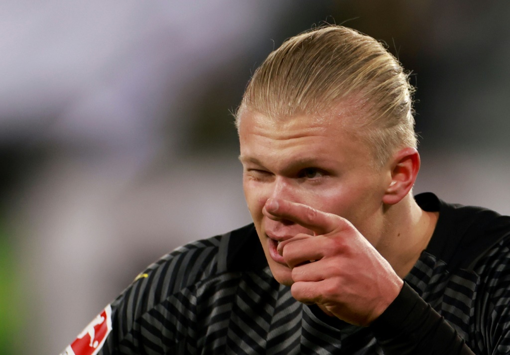 مهاجم بوروسيا دورتموند الالماني الدولي النروجي إرلينغ هالاند (ا ف ب)