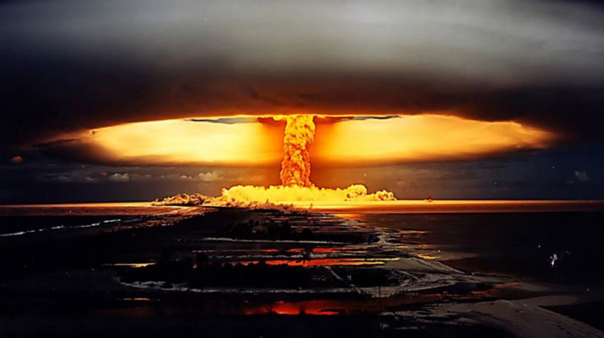  تداعيات تجربة نووية أجريت في ليكورن في بولينيزيا الفرنسية عام 1971. مصدر الصورة : CTBTO