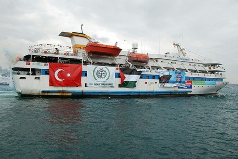 صورة من موقع "حركة غزة حرة" بتاريخ 28 ايار/مايو 2010 لسفينة المساعدات التركية الى غزة "مافي مرمرة" (ا ف ب)