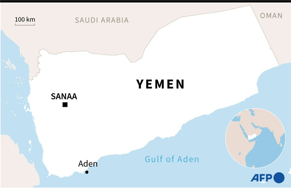 خريطة موقع عدن في اليمن (أ ف ب)