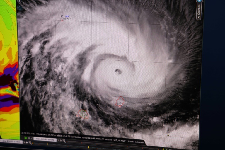 الاعصار باتسيراي في المحيط الهندي في 2 شباط/فبراير 2022 (اف ب)