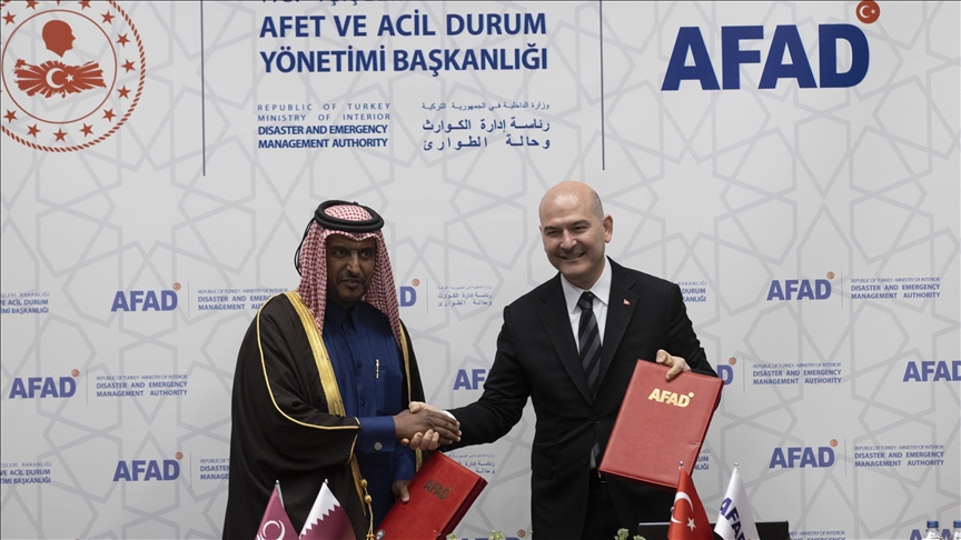 تركيا وقطر توقعان مذكرة تعاون في إدارة الكوارث والمساعدات الإنسانية -الاناضول