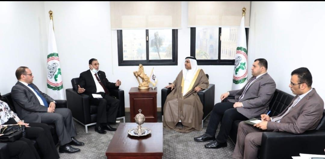 رئيس البرلمان العربي يستقبل وفد حزب الحركة الوطنية بجمهورية مصر العربية (الأمة برس)