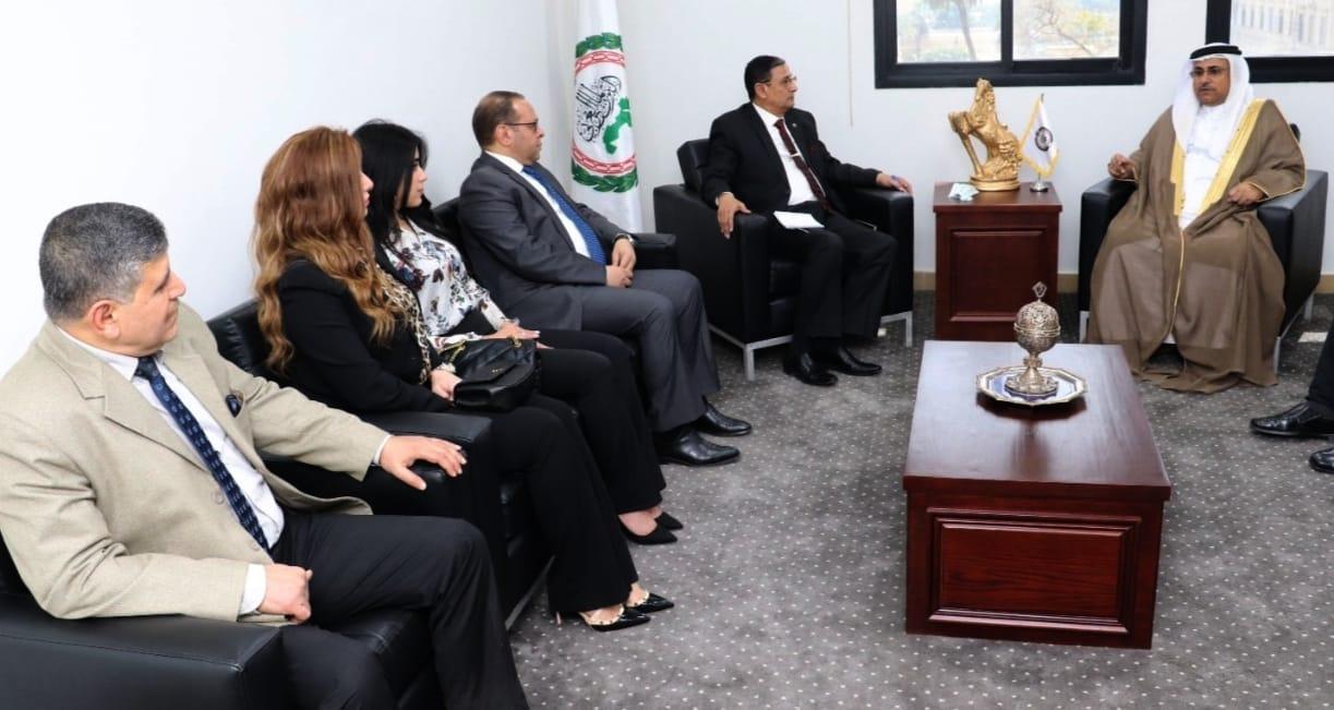 رئيس البرلمان العربي يستقبل وفد حزب الحركة الوطنية بجمهورية مصر العربية (الأمة برس)