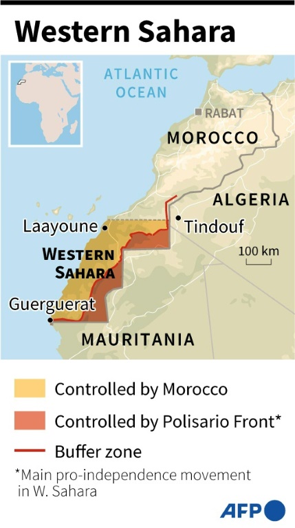 خريطة الصحراء الغربية (أ ف ب)