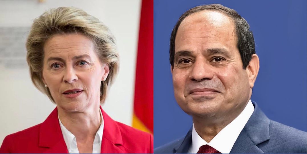 الرئيس المصري عبد الفتاح السيسي وأورزولا فون ديرلاين، رئيسة المفوضية الأوروبية (الرئاسة المصرية)