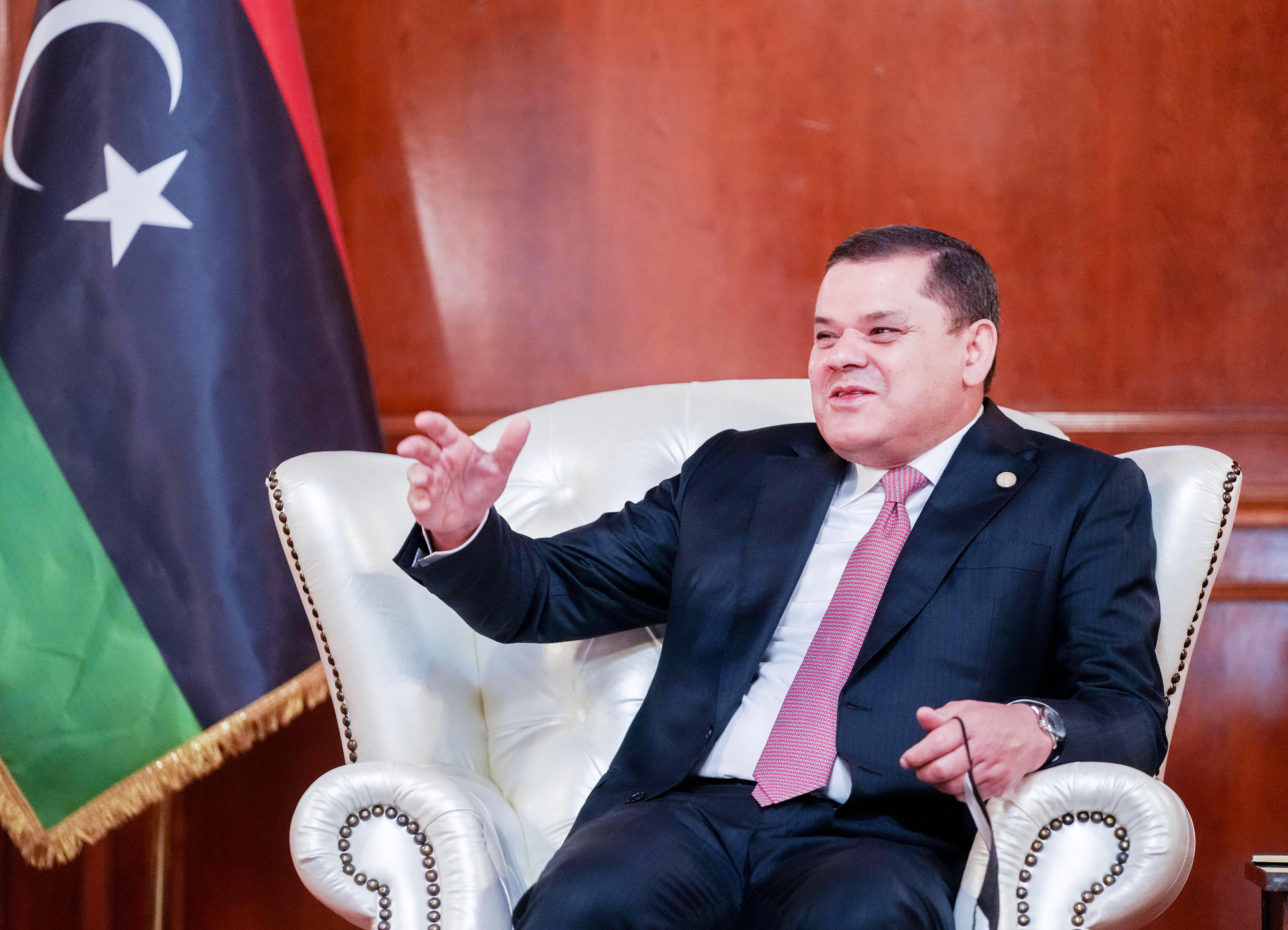 رئيس حكومة الوحدة الوطنية المؤقتة الليبية عبدالحميد الدبيبة (د ب أ)