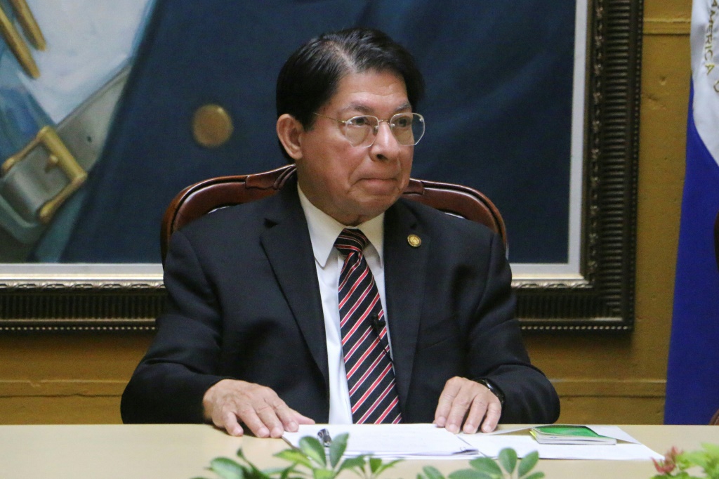 الوزير الخارجي لنيكاراغوا دينيس مونكادا في ماناغوا عام 2019 (أ ف ب)