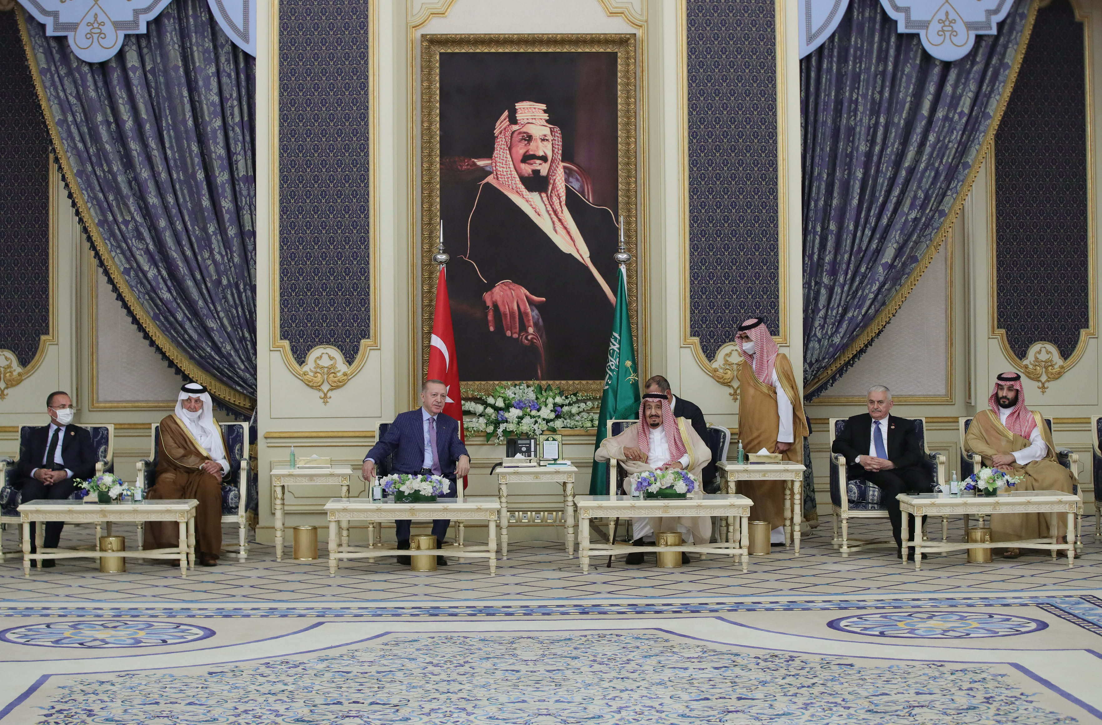  الرئيس التركي، رجب طيب أردوغان مع الملك سلمان بن عبدالعزيز (واس)