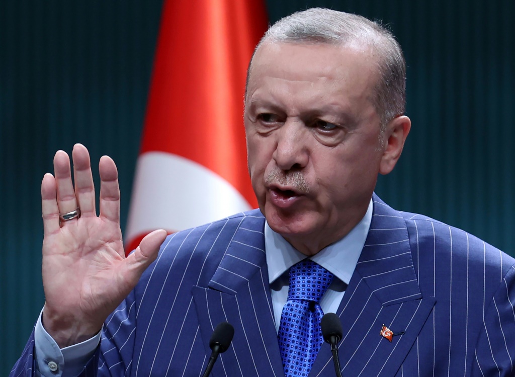 اتهم الرئيس التركي رجب طيب أردوغان فنلندا والسويد بإيواء 'منظمات إرهابية' (ا ف ب)