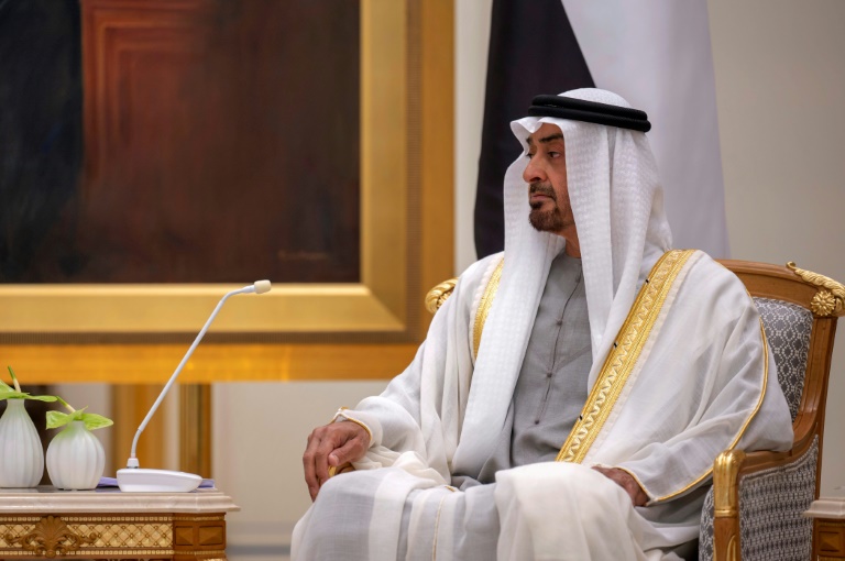 صورة وزعتها وكالة الأنباء الإماراتية الرسمية للرئيس الاماراتي الشيخ محمد بن زايد آل نهيان (ا ف ب)
