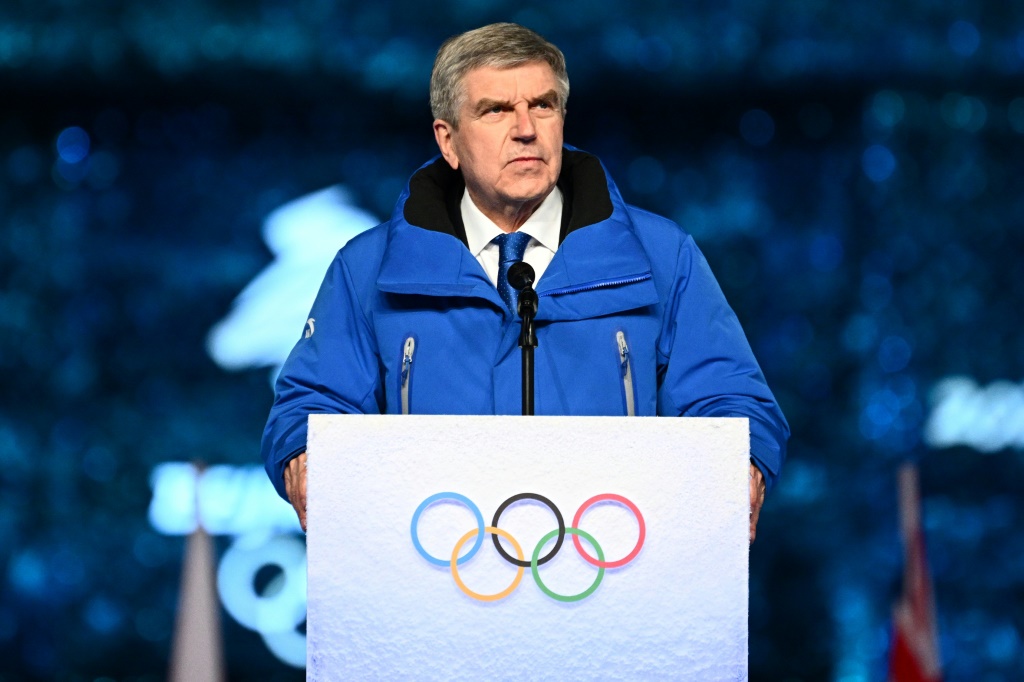رئيس اللجنة الأولمبية الدولية توماس باخ (ا ف ب)