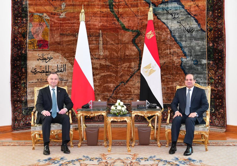 الرئيسان المصري عبدالفتاح السيسى والبولندي أندريه دودا (الرئاسة المصرية)