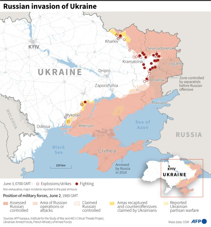 الغزو الروسي لأوكرانيا (ا ف ب)