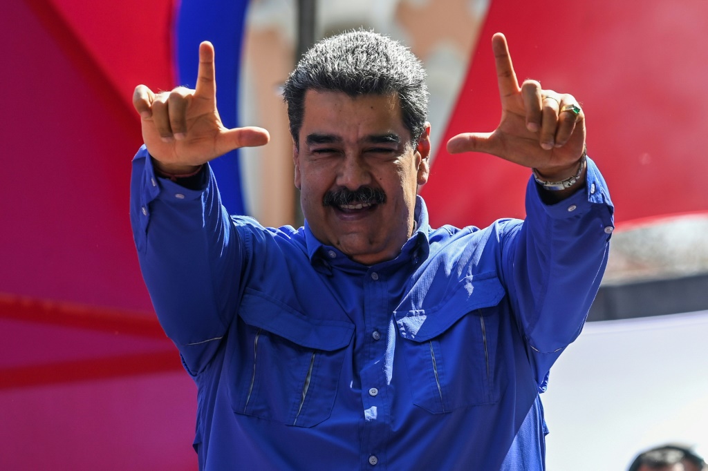الرئيس الفنزويلي نيكولاس مادورو في 1 أيار/مايو 2022 في كراكاس في فنزويلا (ا ف ب)