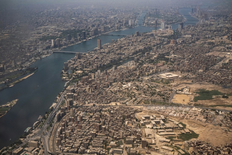 صورة من الجو للقاهرة في 14 أيار/مايو 2021 (اف ب)