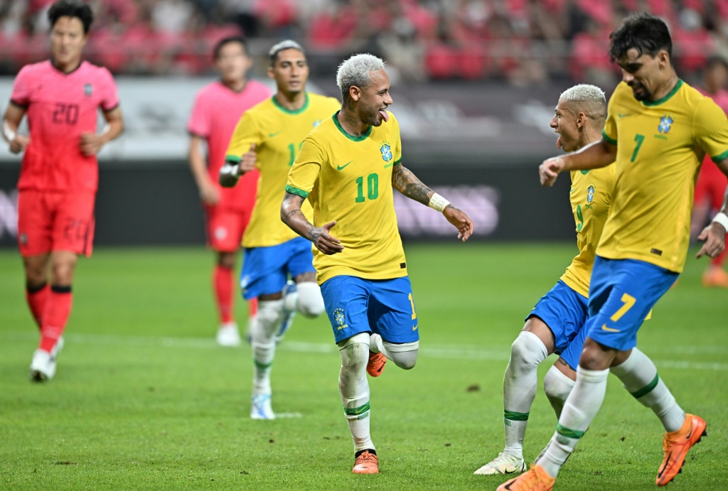من مباراة البرازيل وكوريا الجنوبية الودية مطلع يونيو 2022 (ا ف ب)