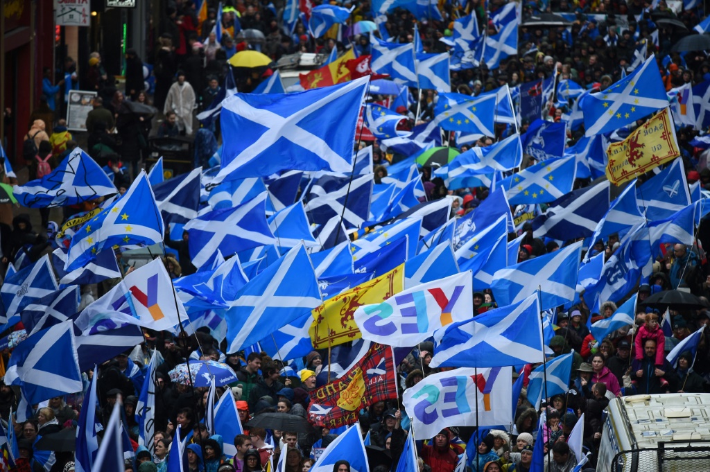 في الاستفتاء الأخير على الاستقلال في عام 2014 ، أيد 55 في المائة من الاسكتلنديين الوضع الراهن (ا ف ب)