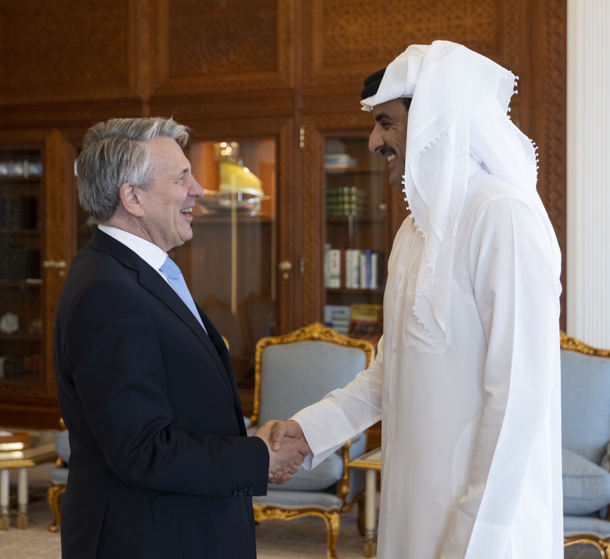    أمير قطر يستقبل الرئيس التنفيذي لمجموعة 