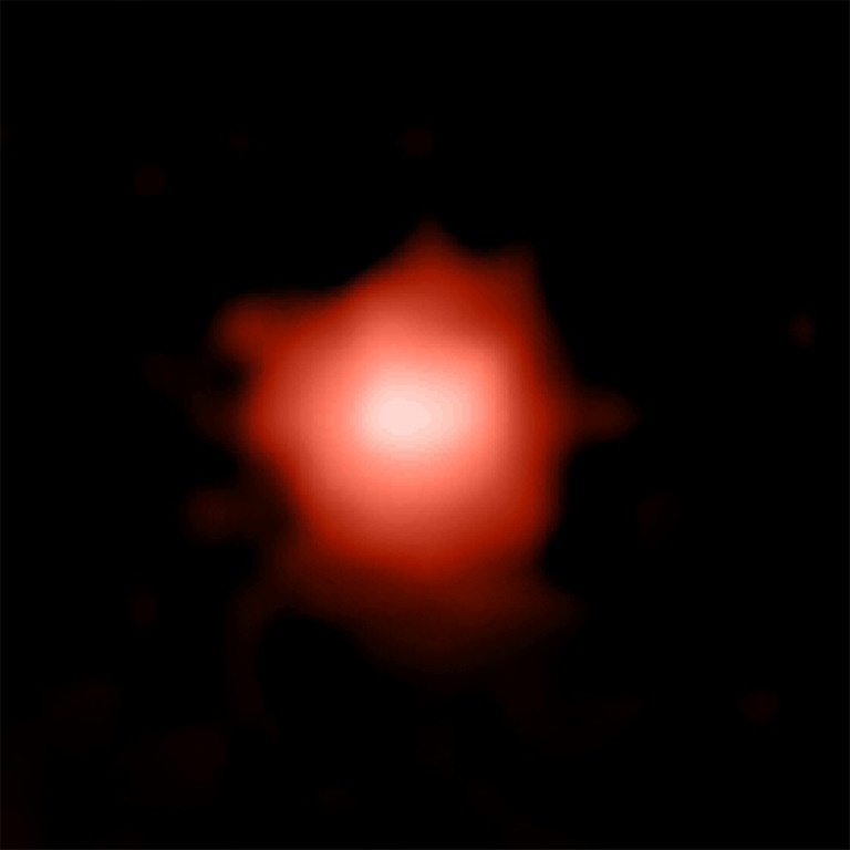 صورة وفّرها معهد نيلز بور تظهر مجرة GLASS-z13 التي رصدها جيمس ويب (أ ف ب)