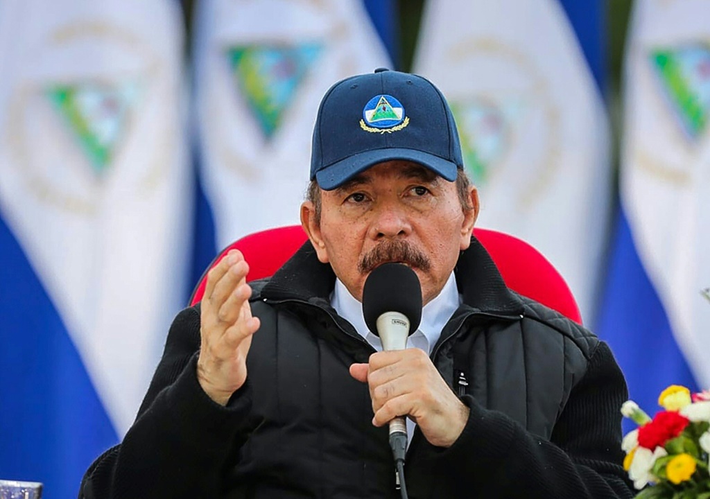 رئيس نيكاراغوا دانيال أورتيغا في ماناغوا في 19 تموز/يوليو 2020 (ا ف ب)