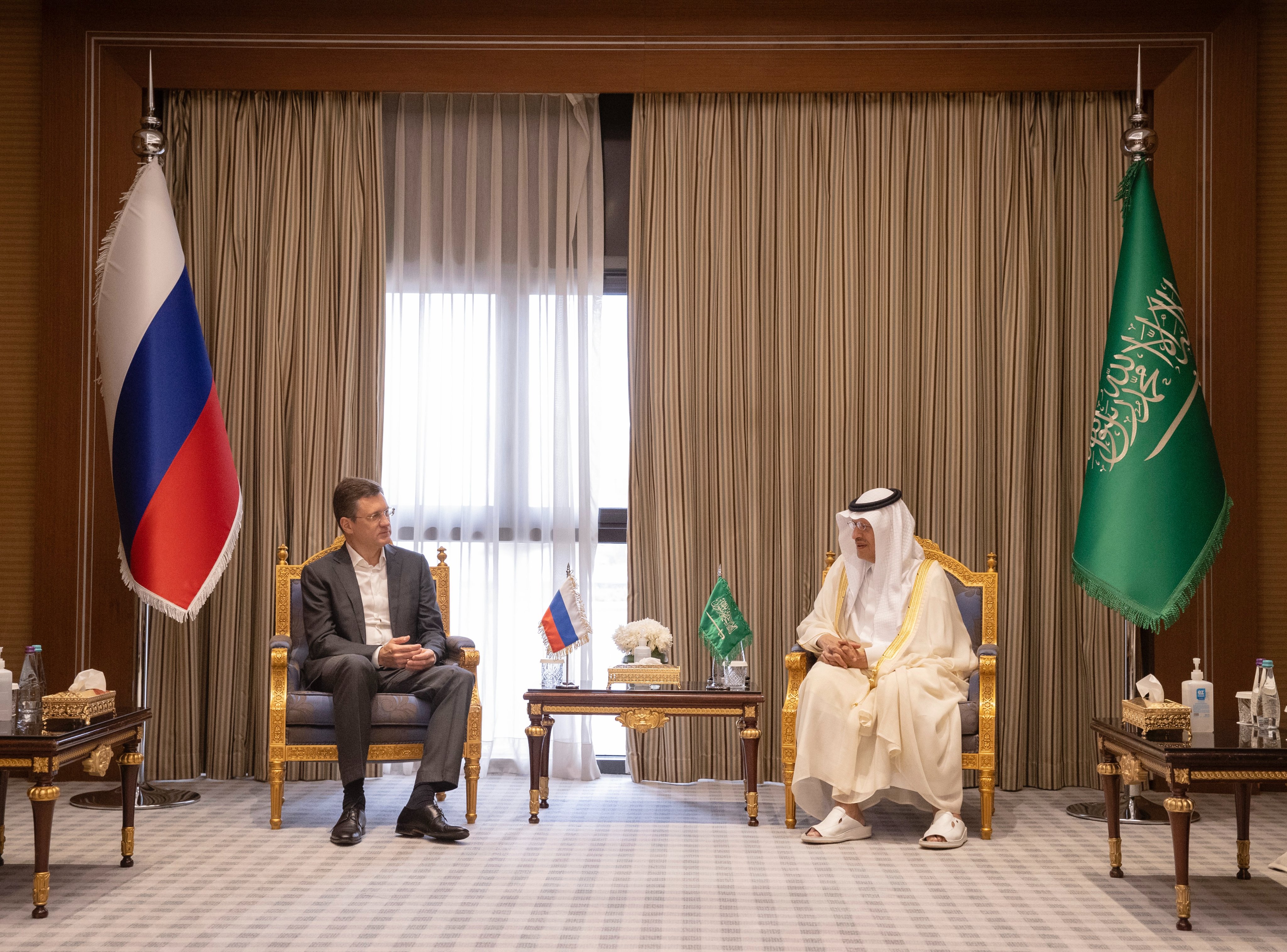   وزير الطاقة  السعودي يجتمع مع نائب رئيس مجلس الوزراء الروسي في الرياض(واس)