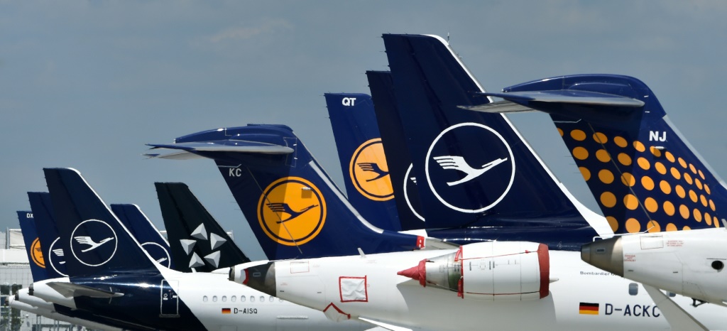 طائرات لشركة لوفتهانزا الألمانية (ا ف ب)   
