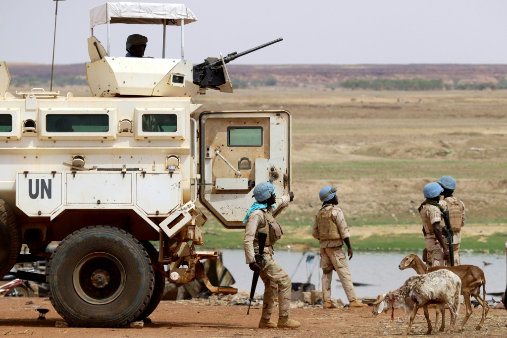    جنود سنغاليون من بعثة الأمم المتحدة في مالي في مدينة غاو في 24 تموز/يوليو 2019 (أ ف ب)