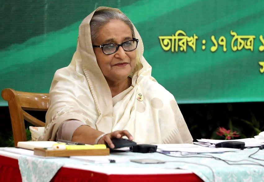 رئيسة الوزراء البنغالية الشيخة حسينة (وكالة الأنباء البنغالية) 