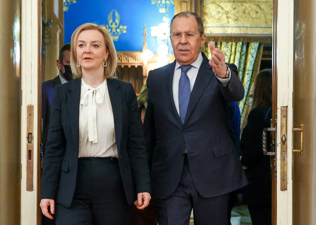    كوزيرة للخارجية ، سافرت تروس إلى موسكو للقاء نظيرها سيرجي لافروف لمحاولة منع العمل العسكري الروسي ضد أوكرانيا. (ا ف ب)