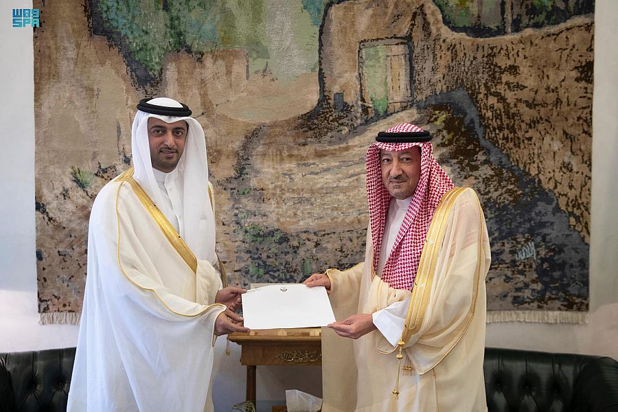 سمو وزير الخارجية يتلقى رسالة خطية من نائب رئيس مجلس الوزراء وزير خارجية دولة قطر (واس)