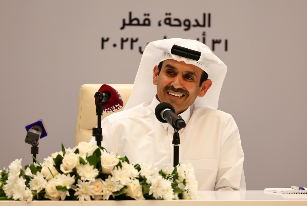 وزير الطاقة القطري سعد شريدة الكعبي في الدوحة في 31 آب/أغسطس 2022 (أ ف ب)