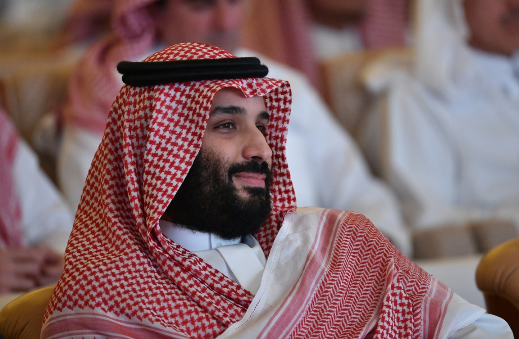 ولي العهد السعودي الأمير محمد بن سلطان في منتدى "مبادرة مستقبل الاستثمار" في الرياض في 23 تشرين الأول/أكتوبر 2018 (ا ف ب)