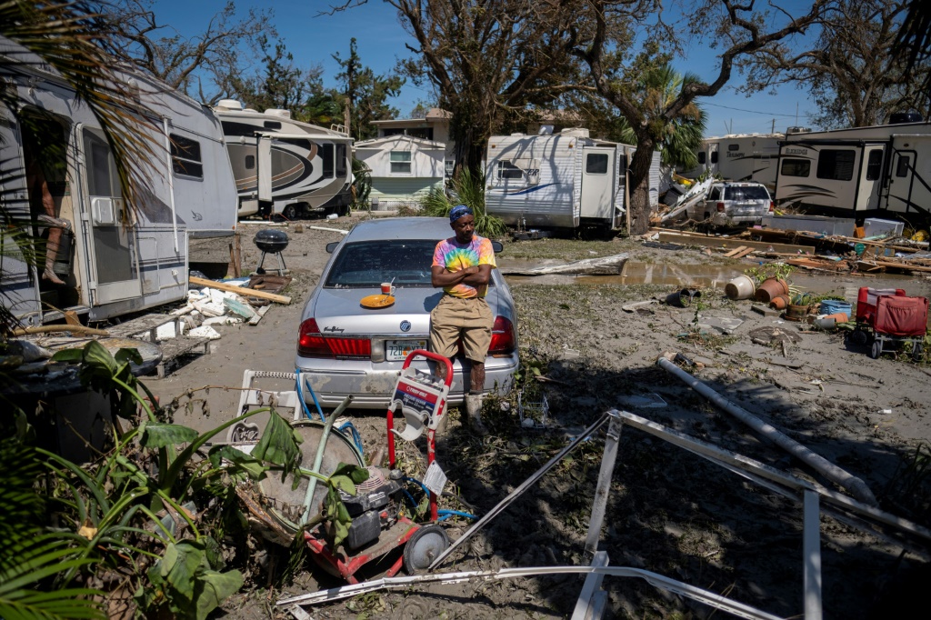 منطقة متضررة بعد مرور الإعصار ايان في ولاية فلوريدا الأميركية في 29 ايلول/سبتمبر 2022 (ا ف ب)