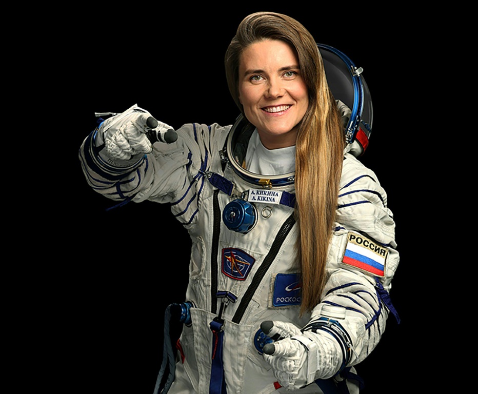 ستصبح المهندسة آنا كيكينا ، 38 سنة ، خامس رائدة فضاء روسية محترفة تذهب إلى الفضاء (ا ف ب)