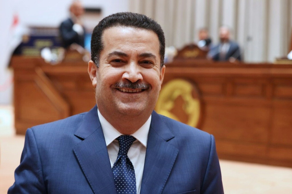 رئيس الحكومة العراقية المكلف محمد شياع السوداني في البرلمان في 13 تشرين الأول/أكتوبر 2022 (ا ف ب)