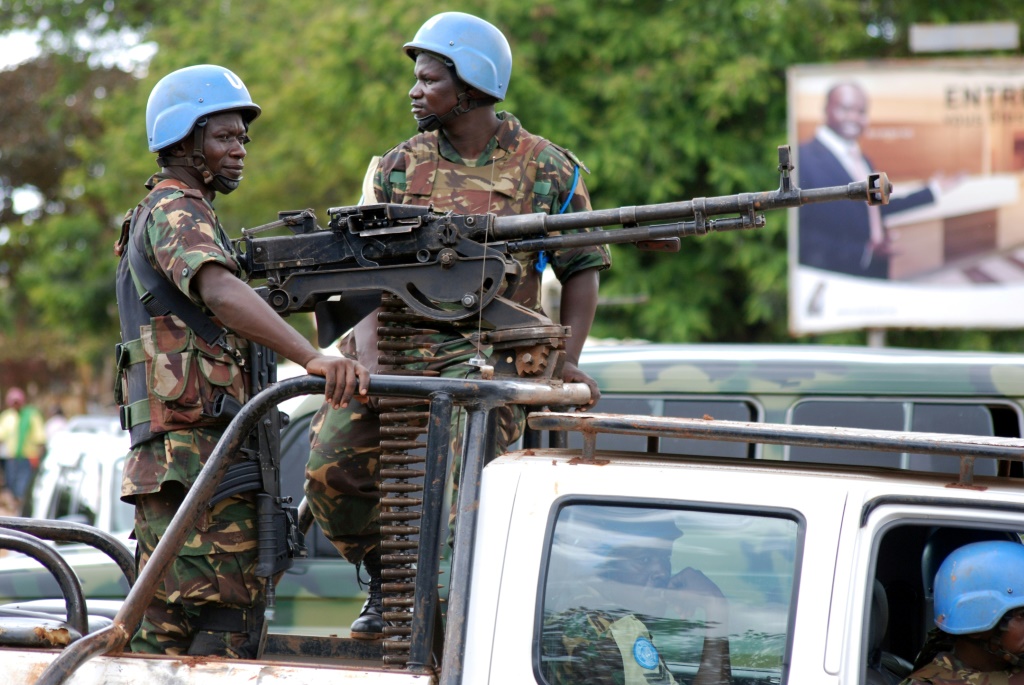 دورية للقبعات الزرق في بيني في شرق الكونغو الديموقراطية في 23 تشرين الأول/أكتوبر 2014 (ا ف ب)