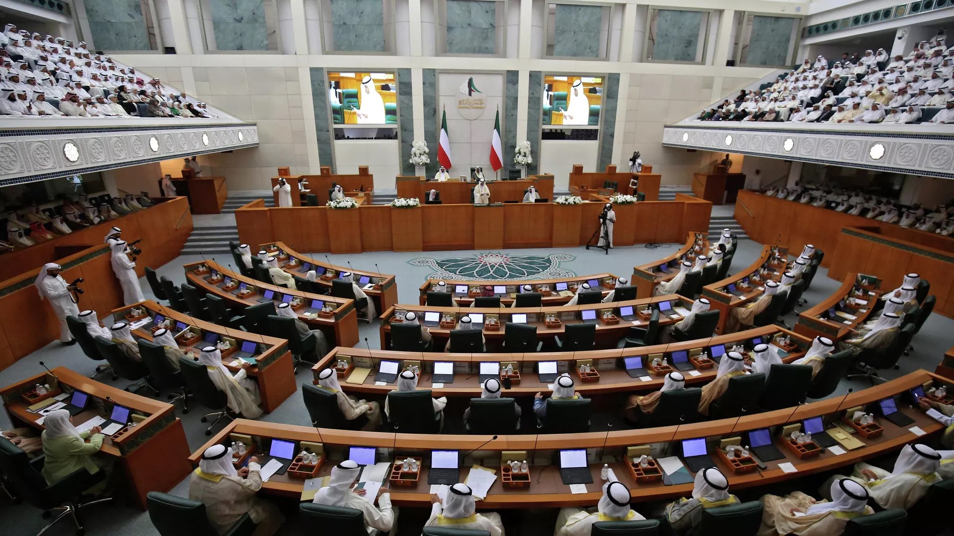 حفل افتتاح الدورة البرلمانية السابعة عشرة في مجلس الأمة الكويتي، 18 أكتوبر/ تشرين الأول 2022 (ا ف ب)