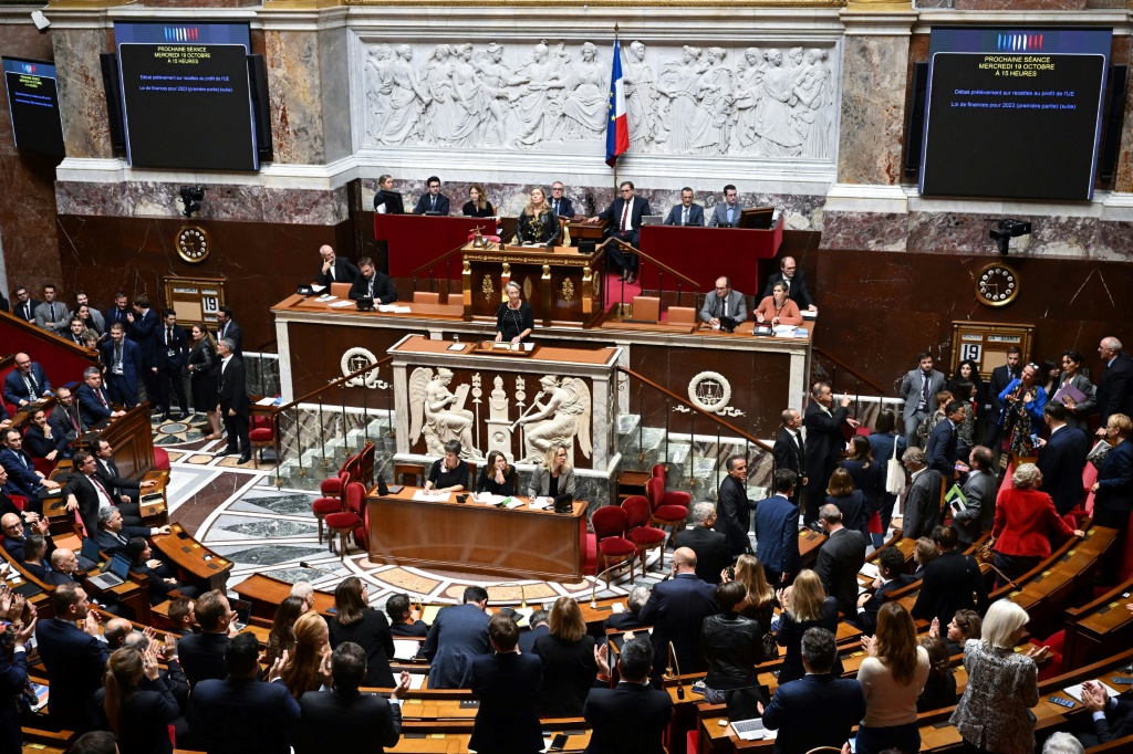 جلسة للجمعية الوطنية الفرنسية في 19 تشرين الأول/أكتوبر 2022 (ا ف ب)