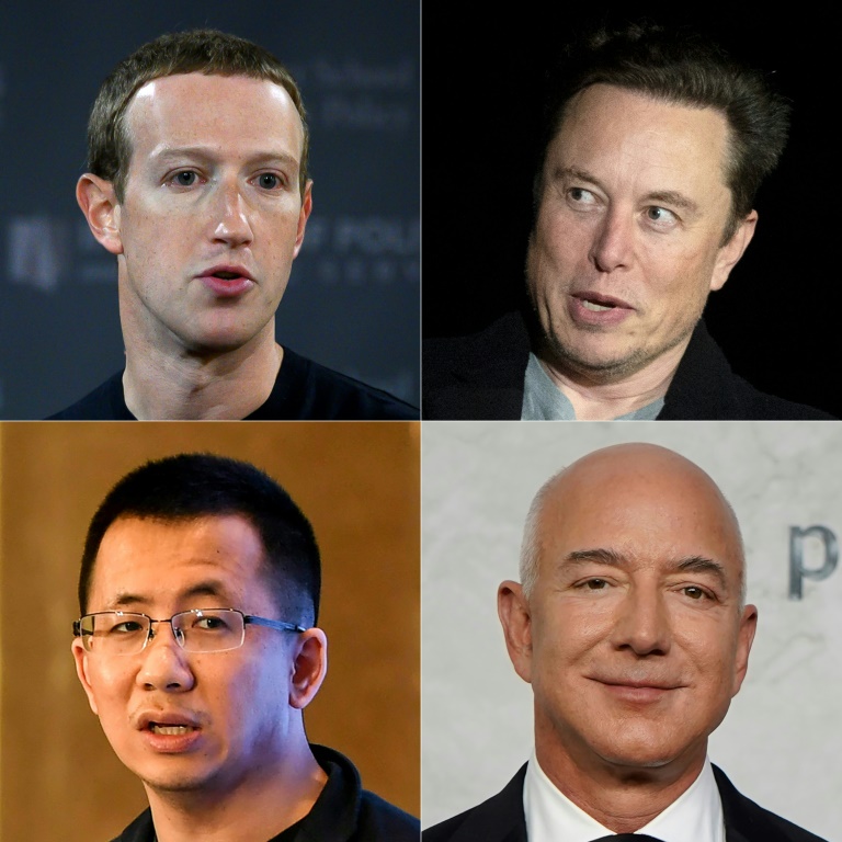 رأى مؤسس Facebook ، Mark Zuckerberg ، والرئيس التنفيذي لشركة Tesla Elon Musk ، ومؤسس Amazon Jeff Bezos ، أن ثرواتهم الهائلة تتقلص خلال عام 2022 ، بينما خالف Zhang Yiming الاتجاه مع ارتفاع سعر سهم شركته ، TikTok-parent Bytedance (أ ف ب)