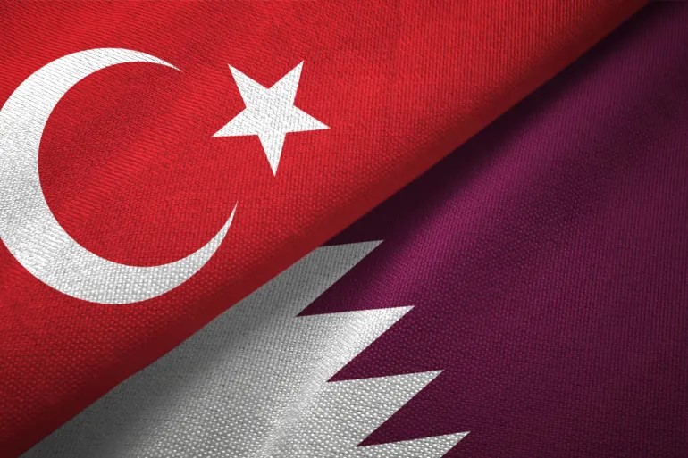 صورة مركبة لعلم قطر وعلم تركيا (مواقع الكترونية)