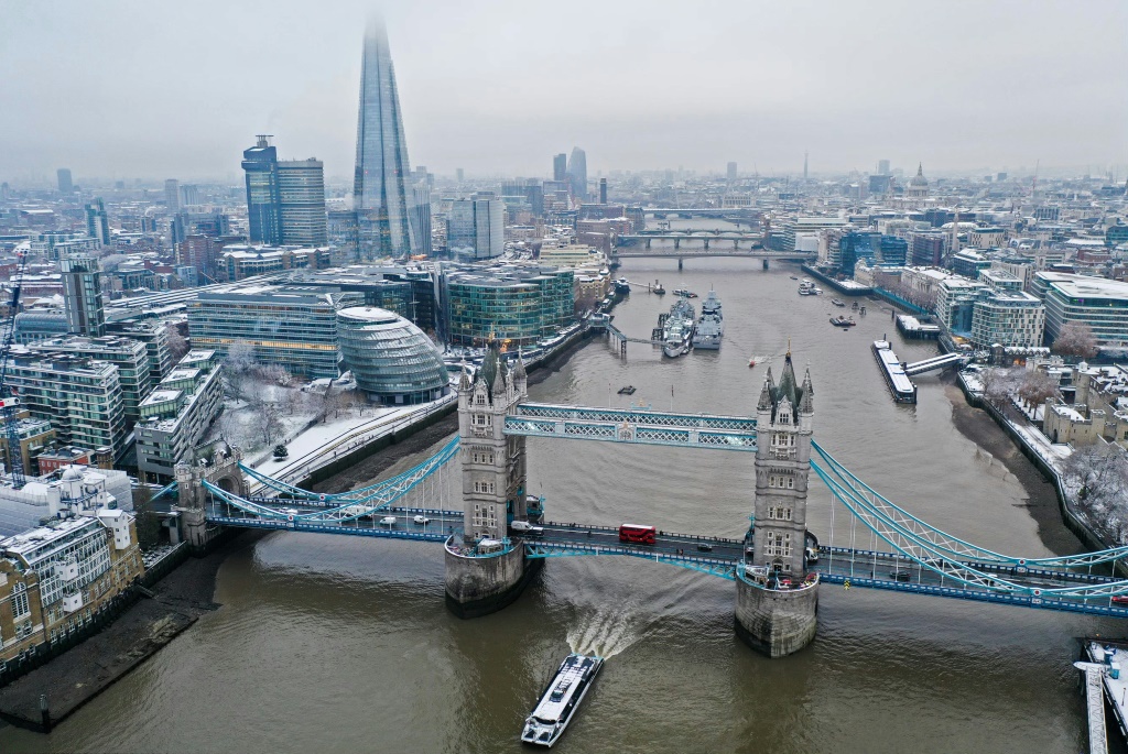 صورة جوية من مدينة لندن في 12 كانون الأول/ديسمبر 2022 (ا ف ب)