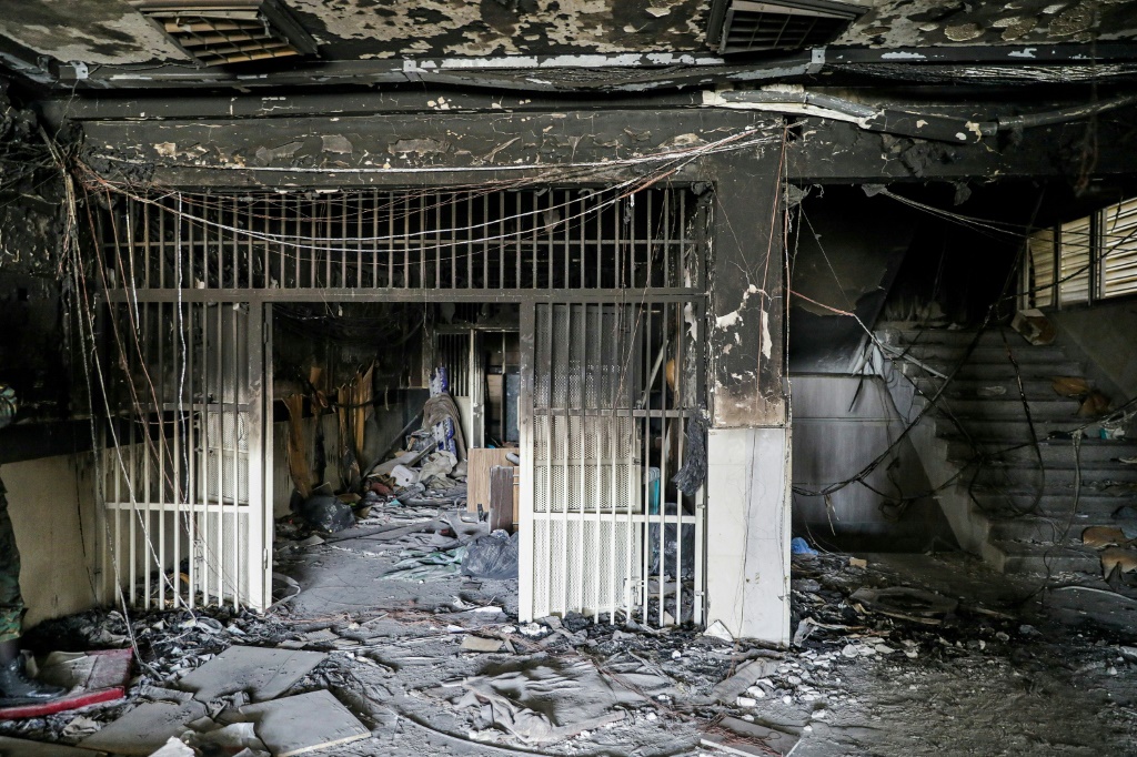 صورة مأخوذة من موقع ميزان أونلاين التابع للسلطة القضائية في إيران، تُظهر الأضرار التي لحقت بسجن إوين في طهران بعد حريق في 16 تشرين الأول/أكتوبر 2022 (ا ف ب)