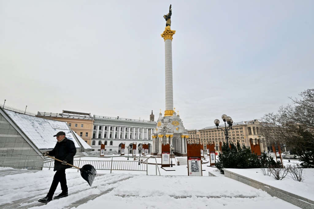 ساحة الاستقلال في كييف في 11 كانون الثاني/يناير 2023 (ا ف ب)