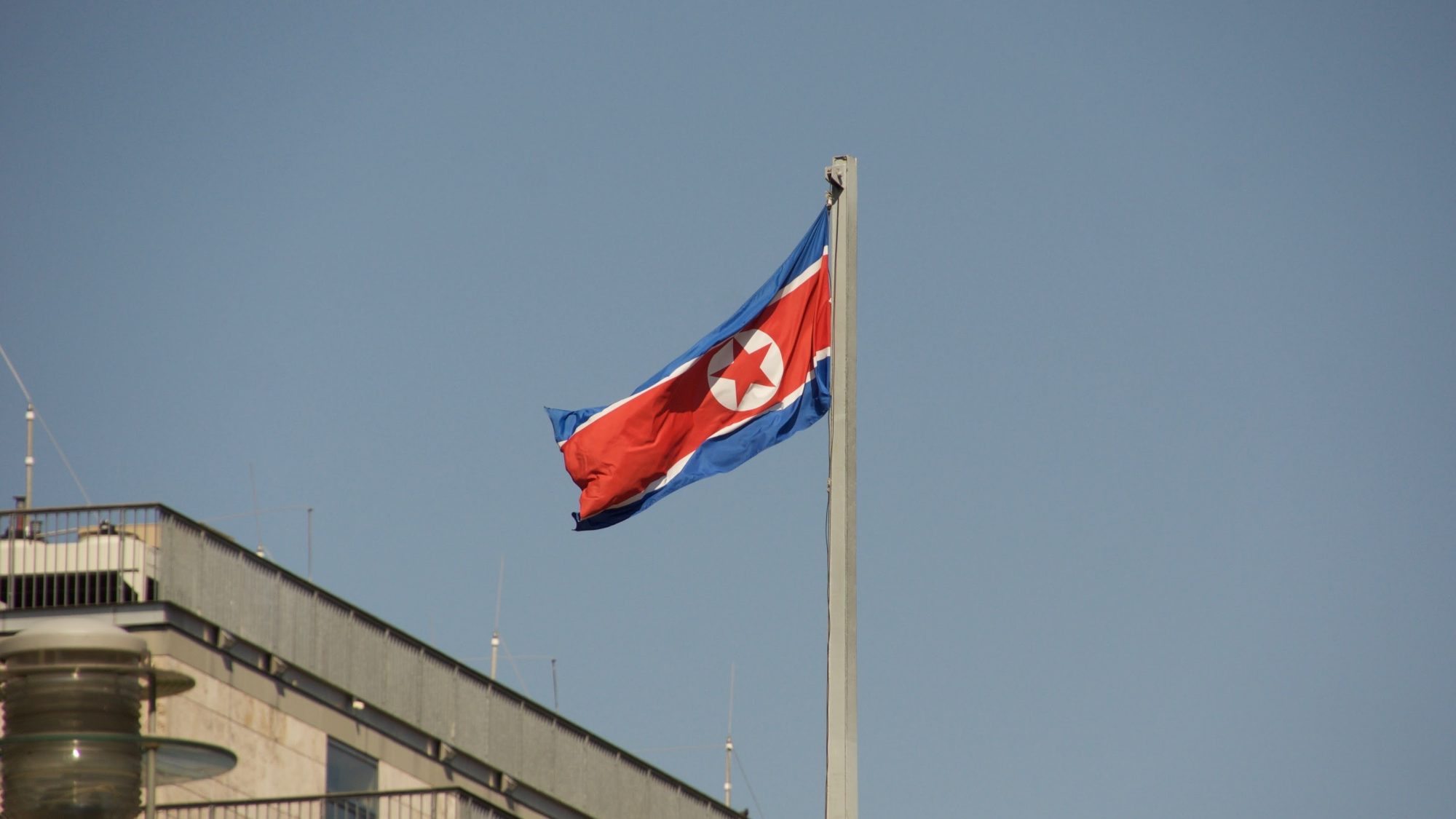 علم كوريا الشمالية (مواقع الكترونية)