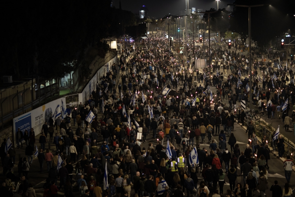    من تظاهرات تل أبيب ضد نتنياهو (الاناضول)