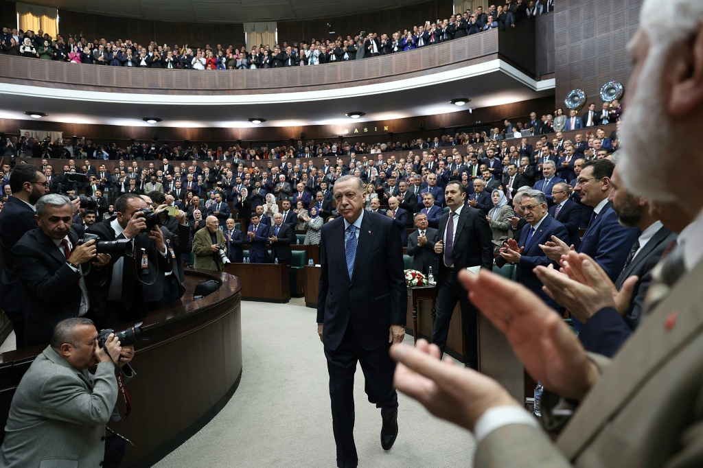 حشد الرئيس التركي رجب طيب أردوغان قوة كاسحة على مدى عقدين من الحكم (أ ف ب)