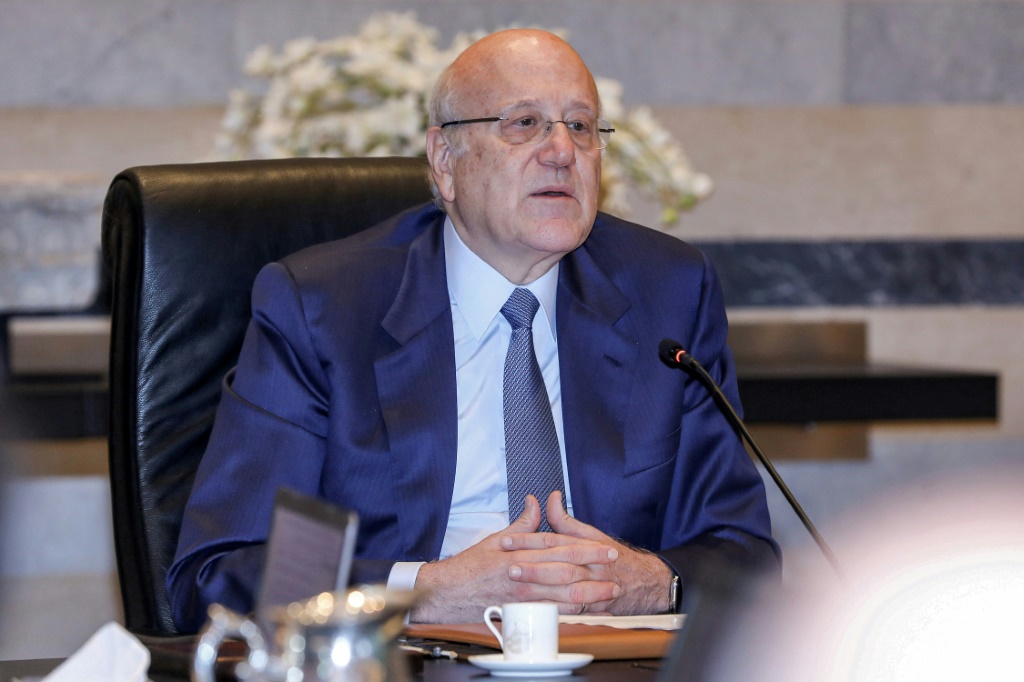 رئيس الحكومة اللبنانية نجيب ميقاتي  (ا ف ب)